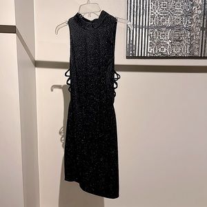 Never Worn - LBD / Mock Neck Dress with Side Cut Outs